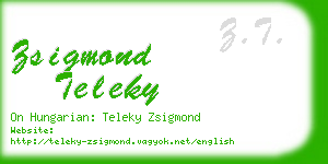 zsigmond teleky business card